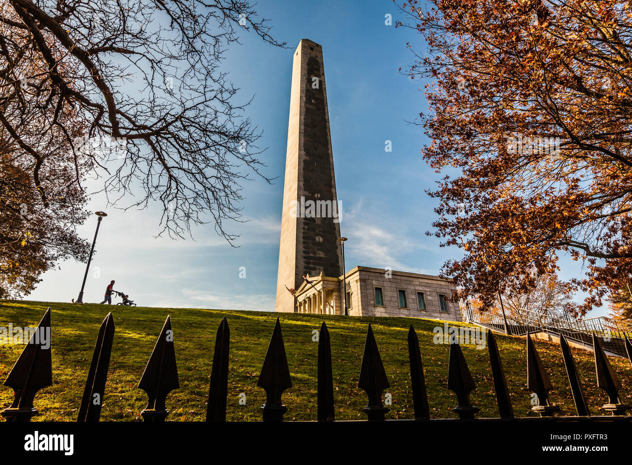 Bunker Hill Monument   Boston, Massachusetts, USA Stock Photo
