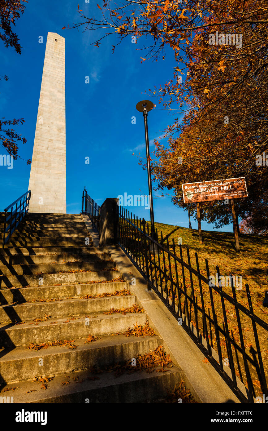 Bunker Hill Monument Boston, Massachusetts, USA Stock Photo - Alamy