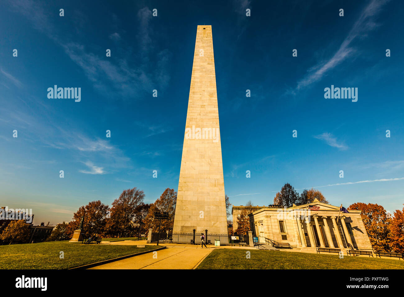 Bunker Hill Monument   Boston, Massachusetts, USA Stock Photo