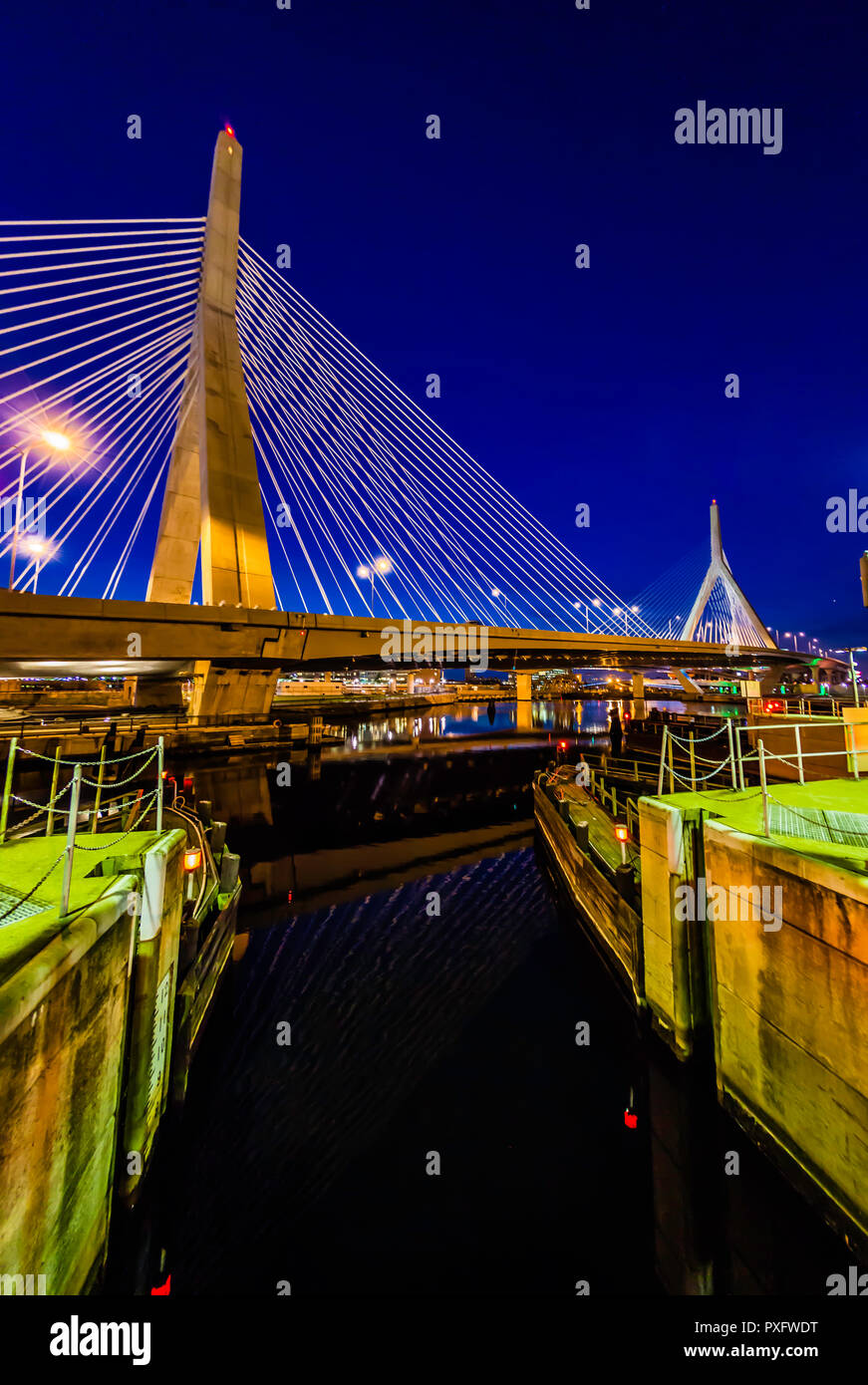 Leonard P. Zakim Bunker Hill Memorial Bridge Boston, Massachusetts, USA ...