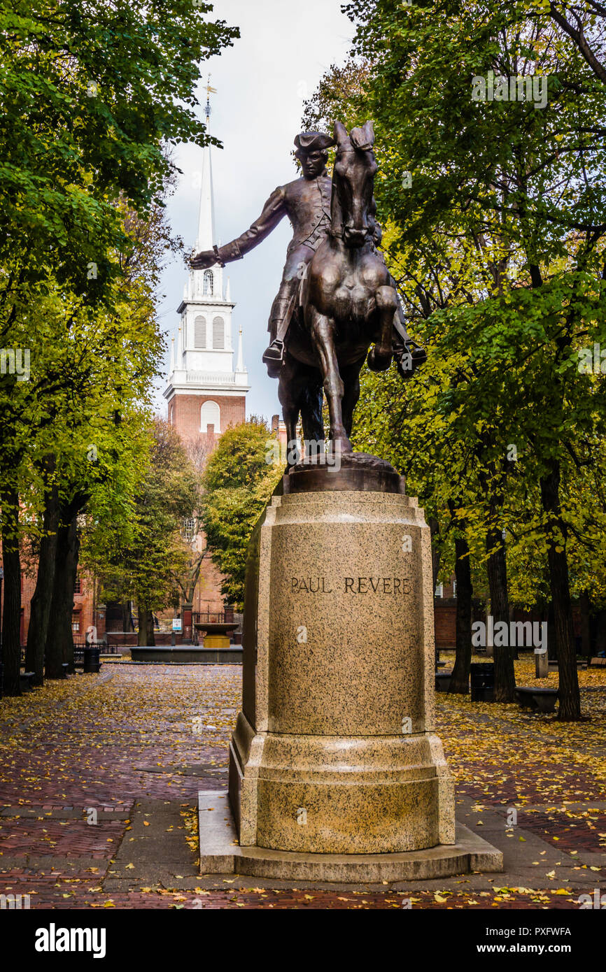 Paul Revere Mall Boston, Massachusetts, USA Stock Photo Alamy