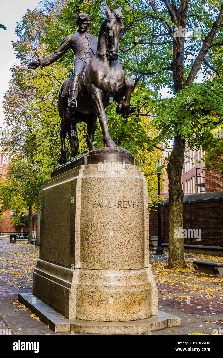 Paul Revere Mall Boston, Massachusetts, USA Stock Photo Alamy