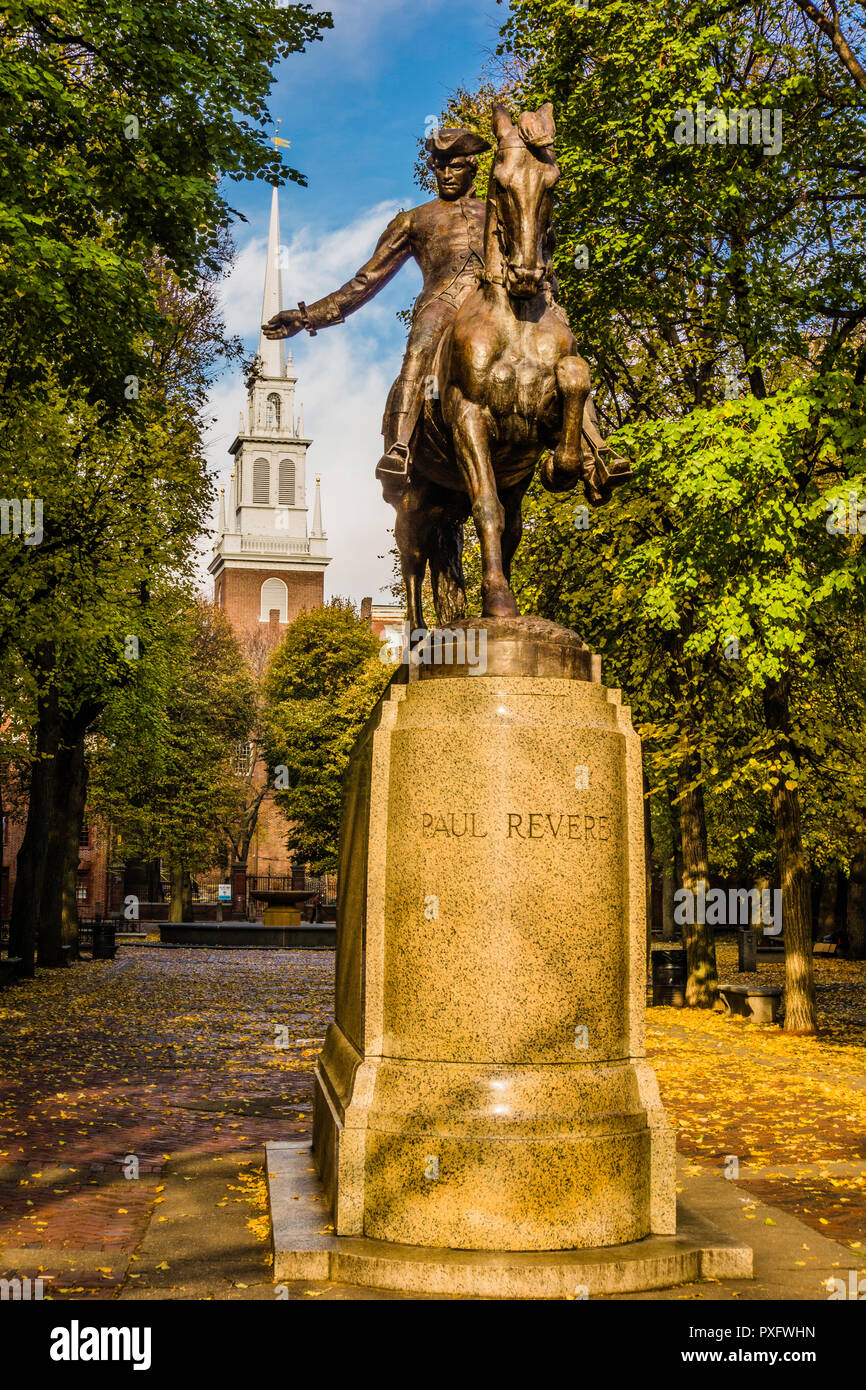 Paul Revere Mall Boston, Massachusetts, USA Stock Photo Alamy