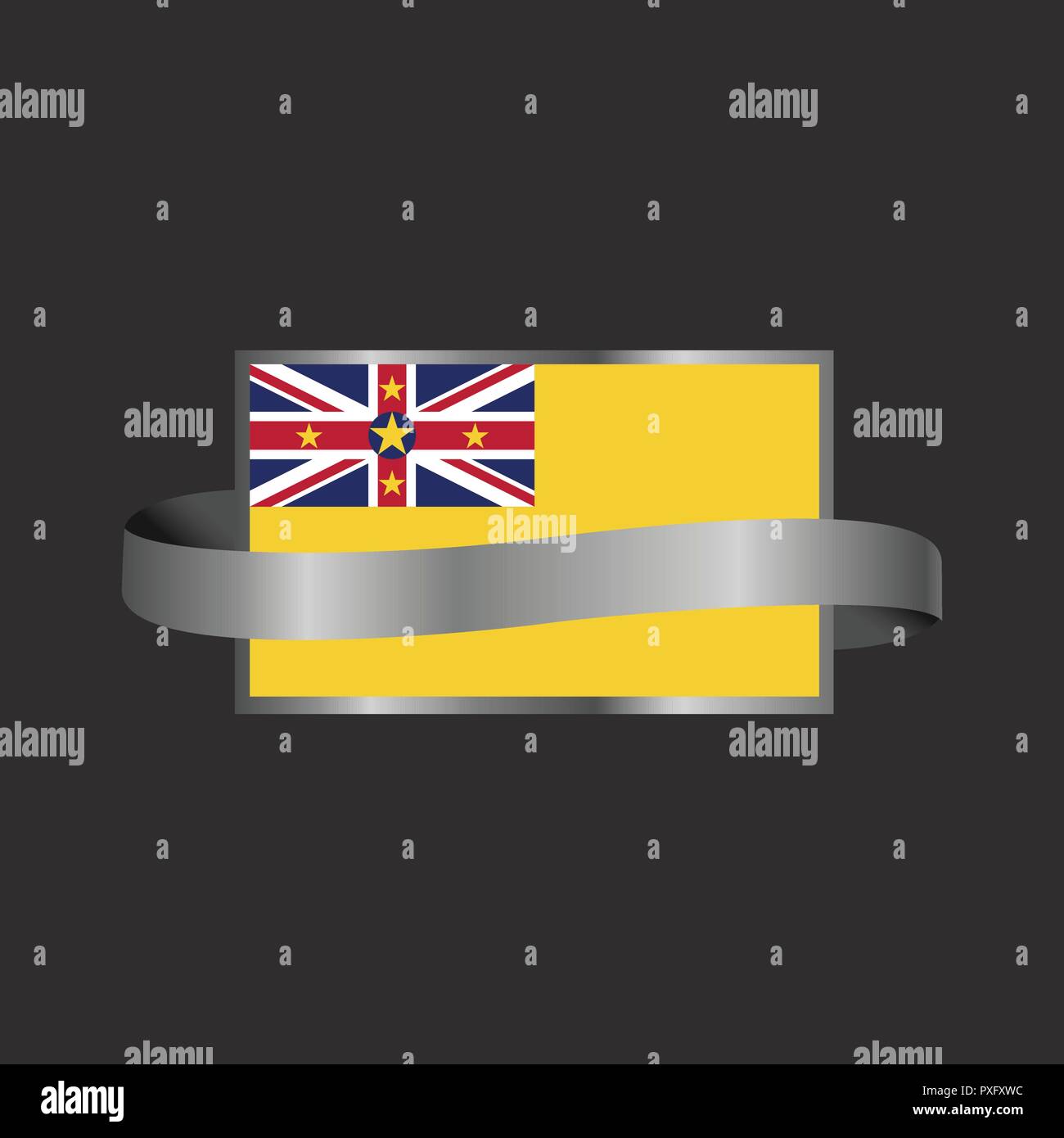 Niue flag Ribbon banner design Stock Vector Image & Art Alamy