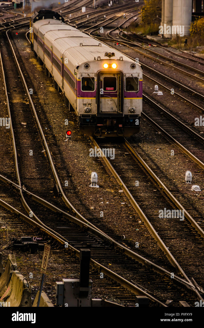 North Station Train Yard   Boston, Massachusetts, USA Stock Photo
