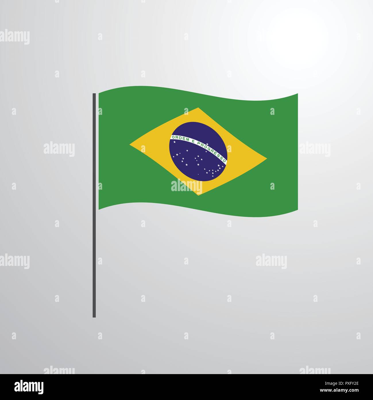 Brazil waving Flag Stock Vector Image & Art - Alamy