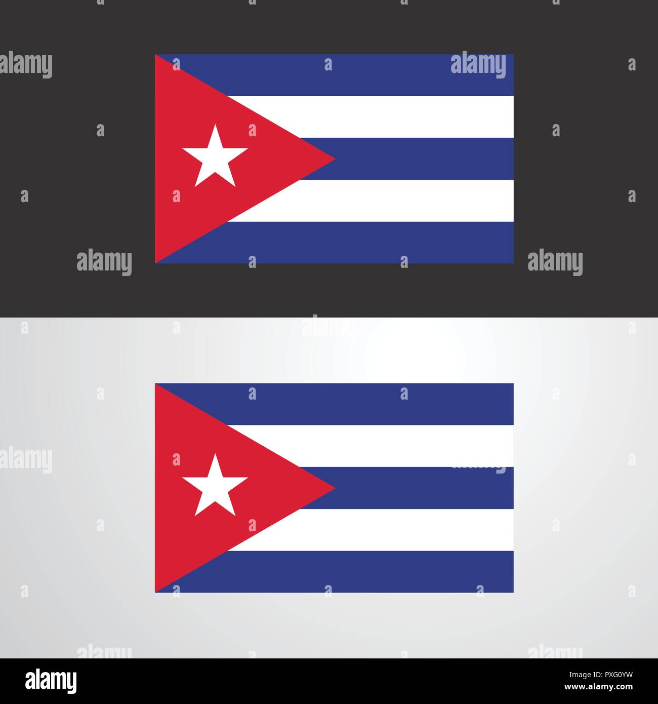 Cuba Flag banner design Stock Vector