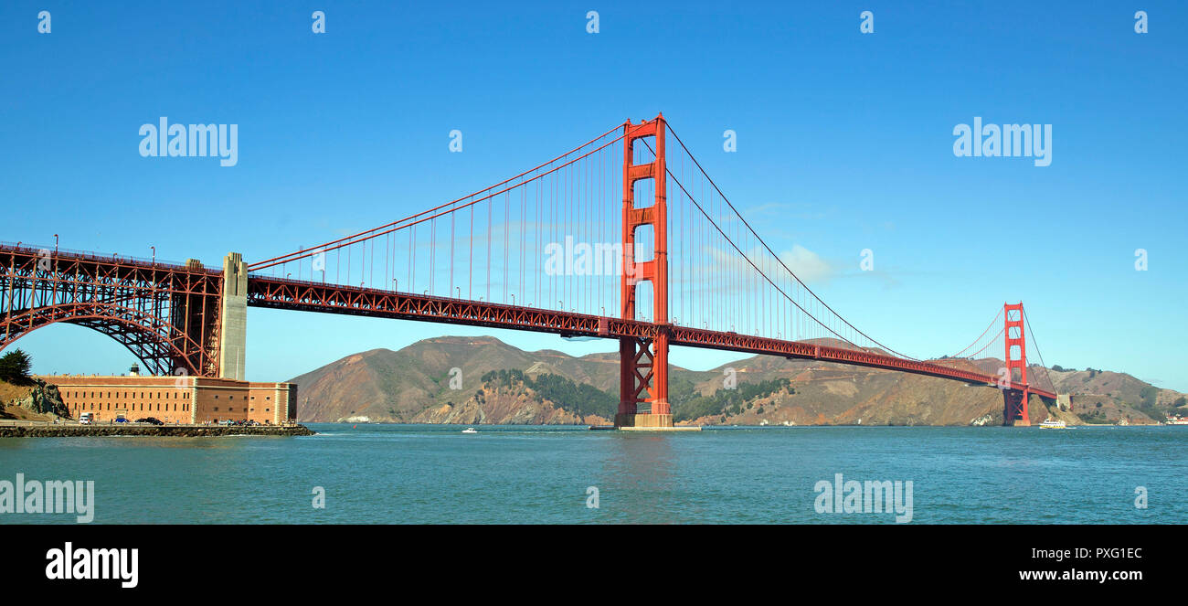 The Golden Gate bridge in San Francisco Stock Photo