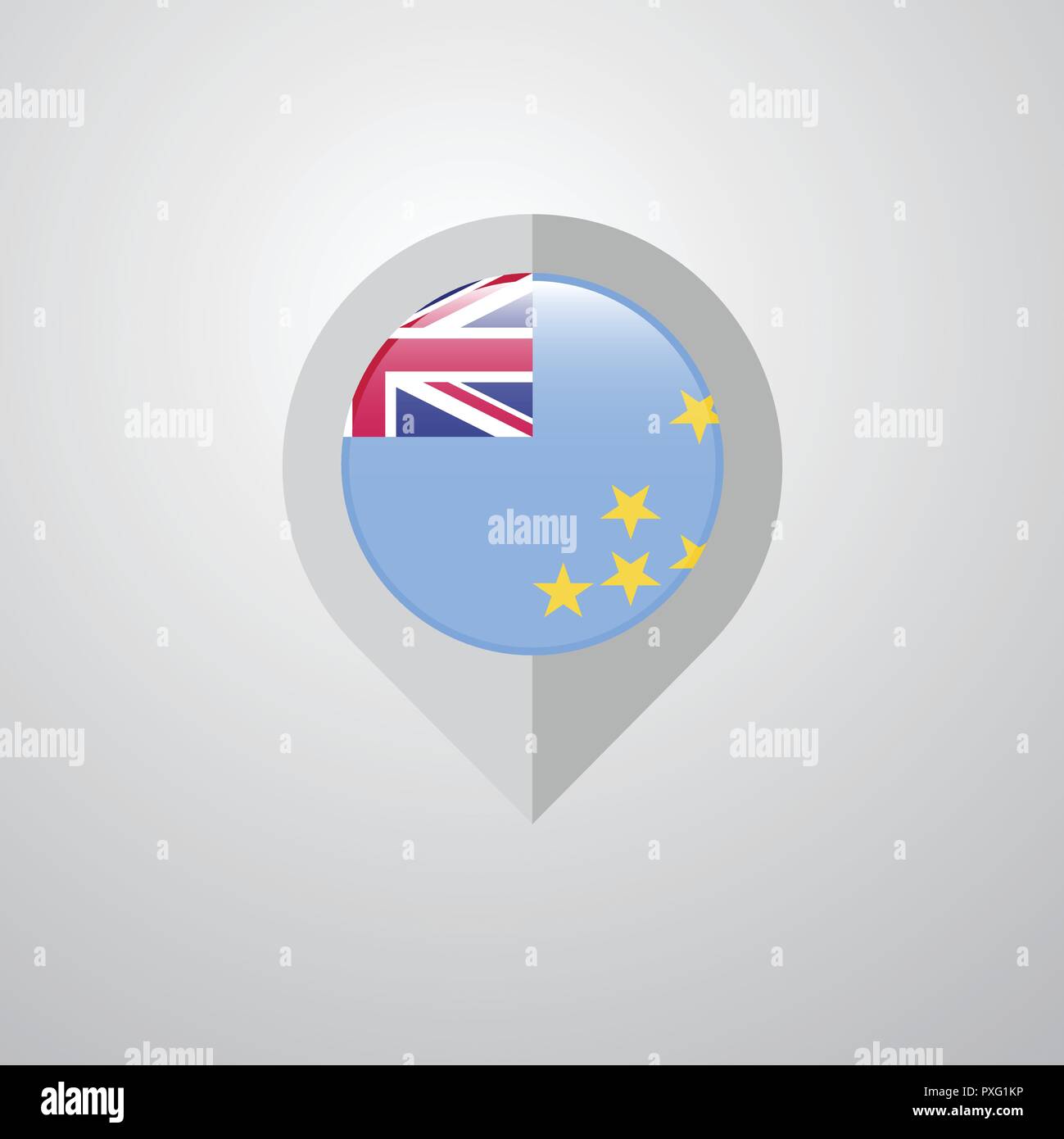 Map Navigation Pointer With Tuvalu Flag Design Vector Stock Vector Map Navigation Pointer With Tuvalu Flag Design Vector Stock Vector