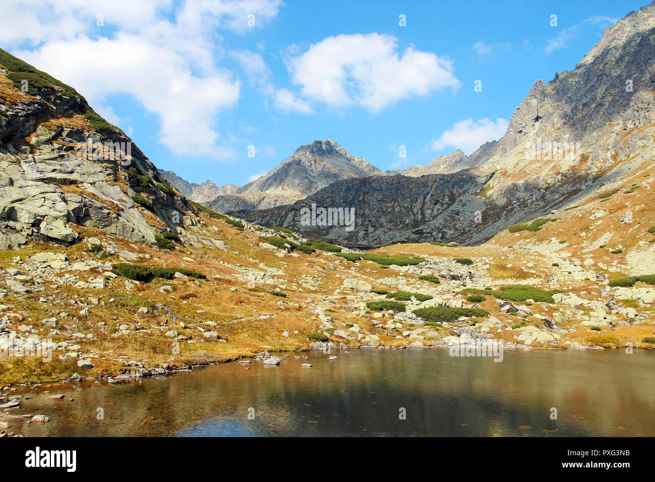 Pleso nad Skokom, beautiful lake in Mlynicka Valley, High Tatras (Vysoke Tatry), Slovakia Stock Photo