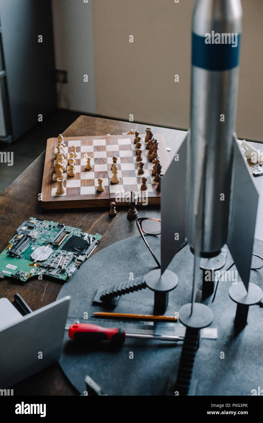 Chess board model in hi-res stock photography and images - Alamy