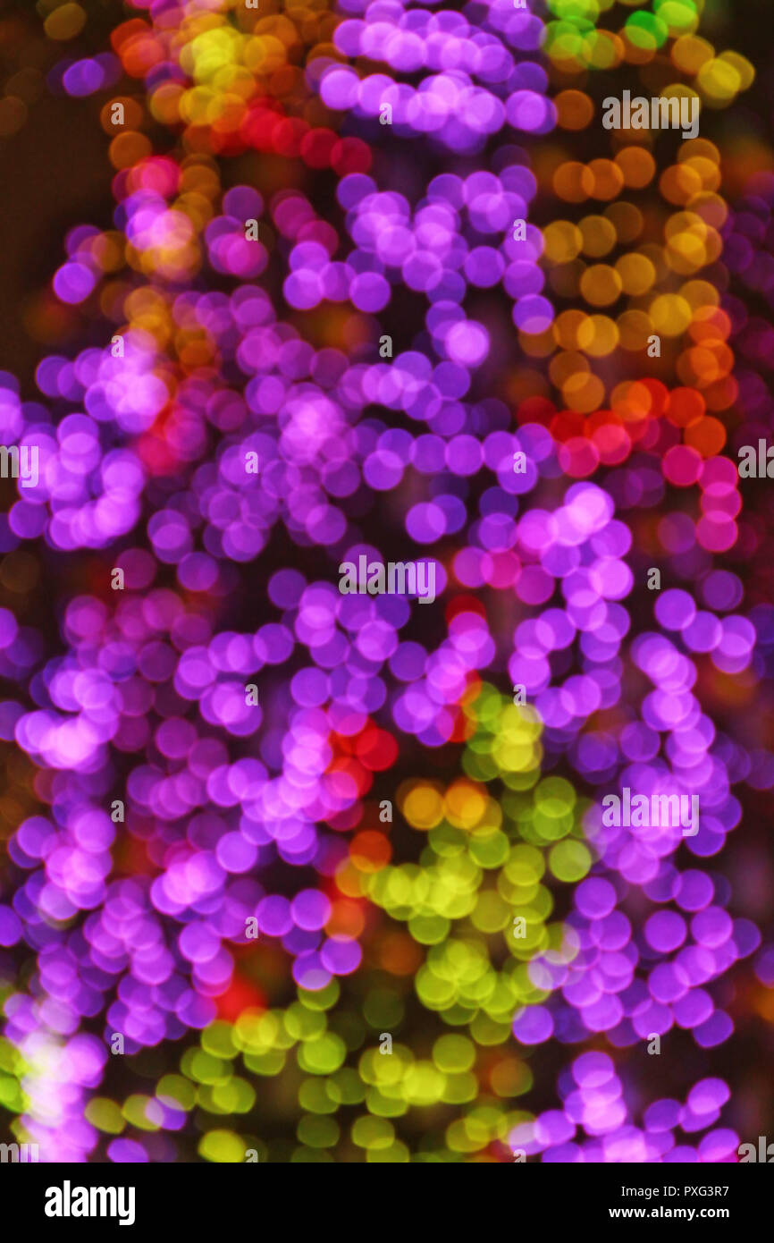Abstract bokeh background with new year tree lights Stock Photo - Alamy