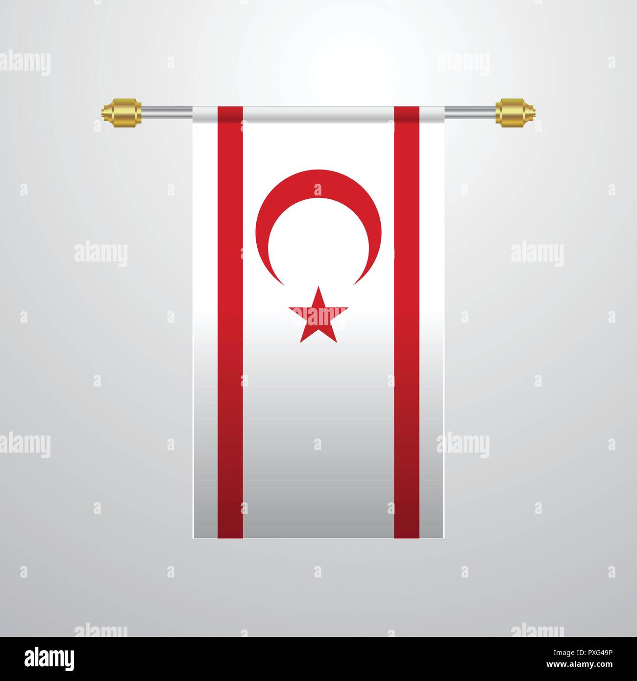 Northern Cyprus hanging Flag Stock Vector Image & Art - Alamy