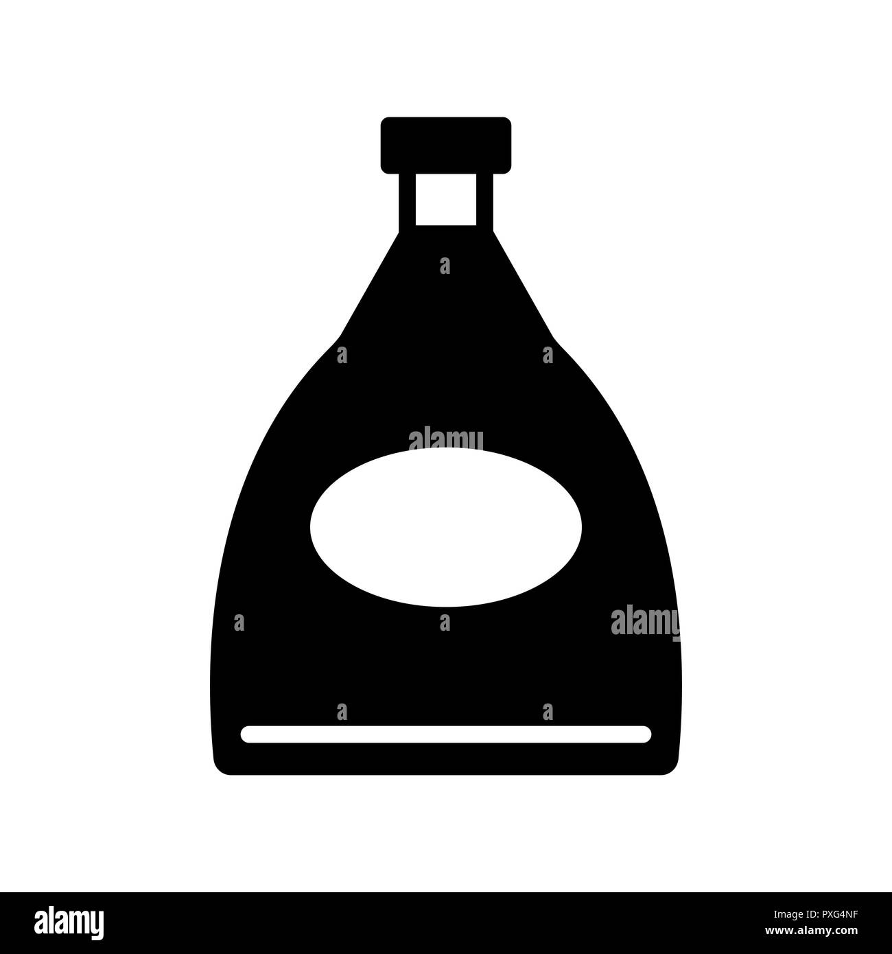 Alcohol bottle icon simple flat style vector illustration Stock Vector ...