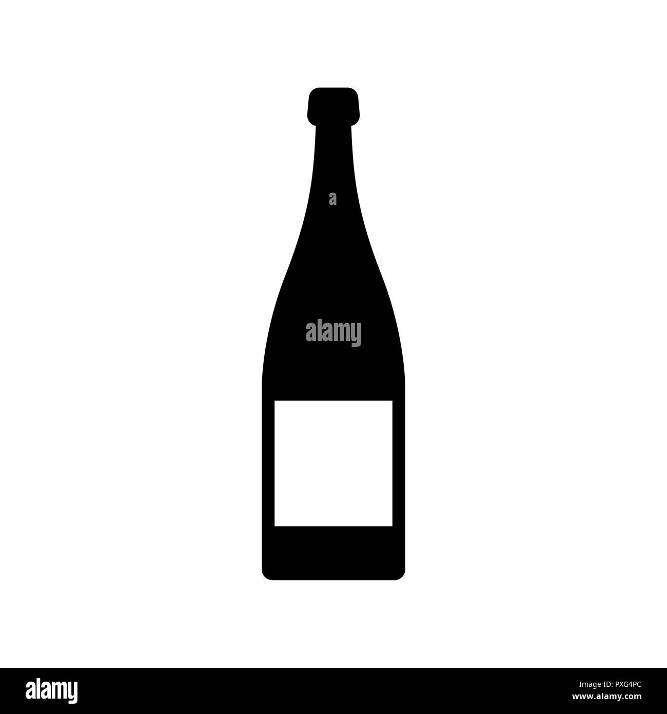 Alcohol bottle icon simple flat style vector illustration Stock Vector  Image & Art - Alamy