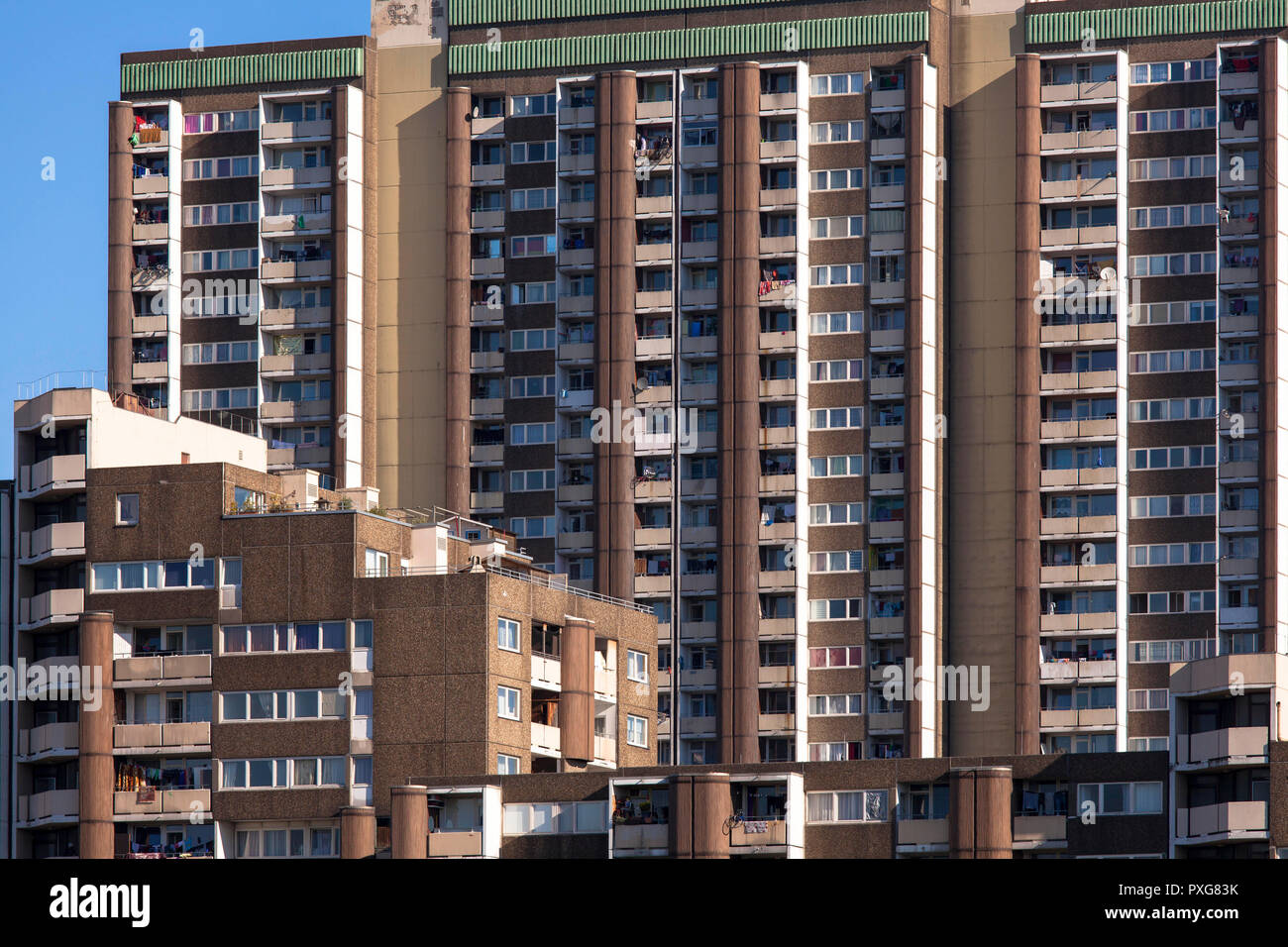 highrise complex Auf dem Koelnberg in the district Meschenich, Cologne, Germany