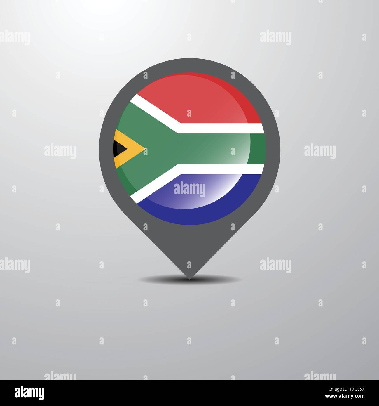 South Africa Map Pin Stock Vector Image & Art - Alamy