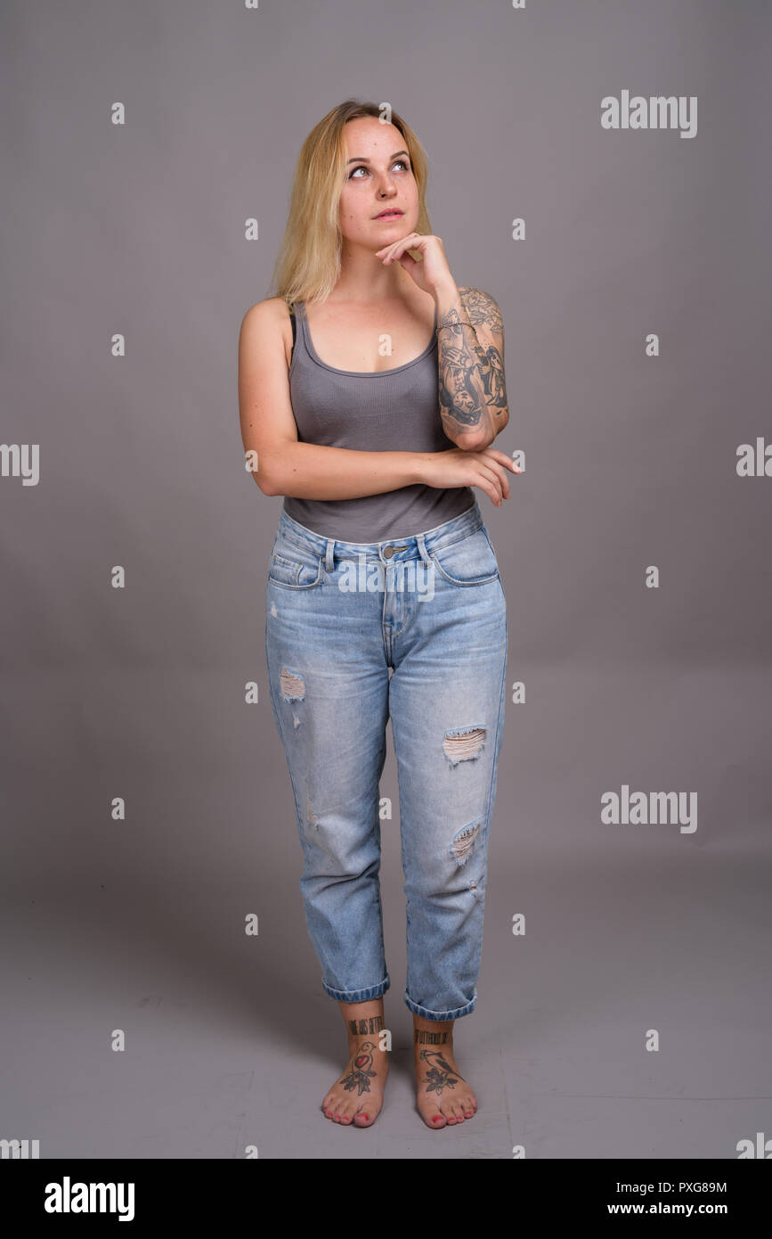 Full body tattoo woman hi-res stock photography and images - Alamy