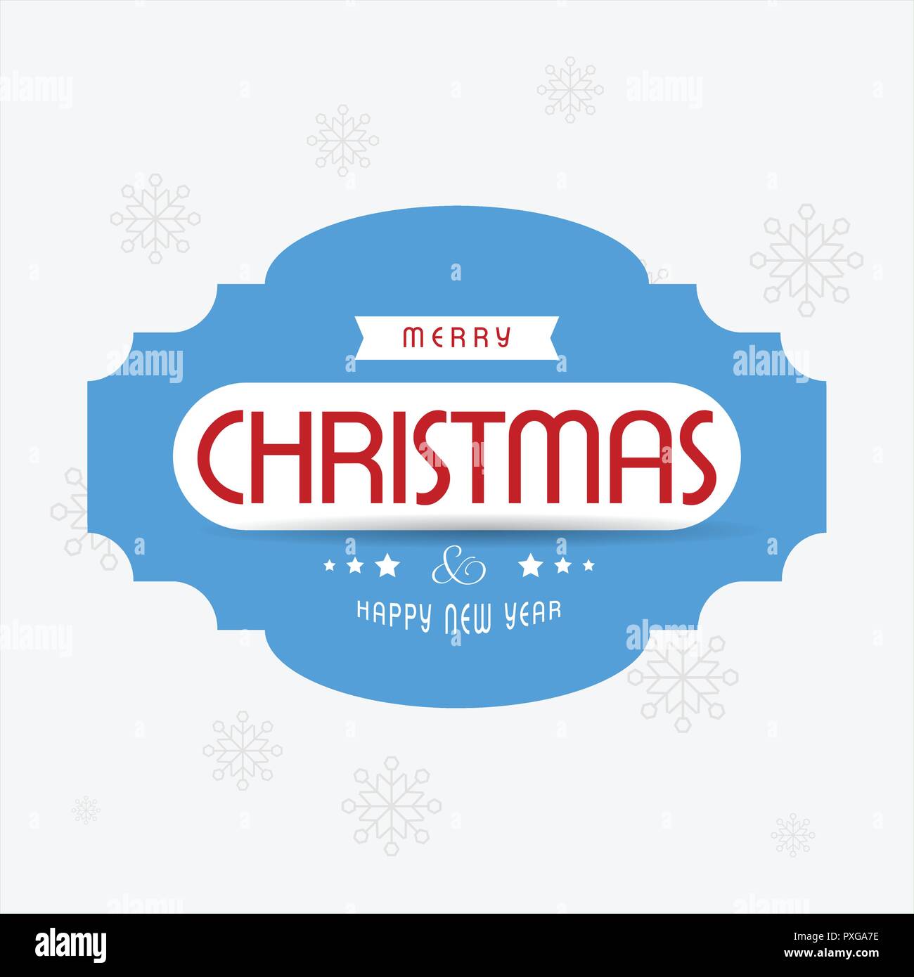 Merry Christmas creative design with white background vector Stock ...