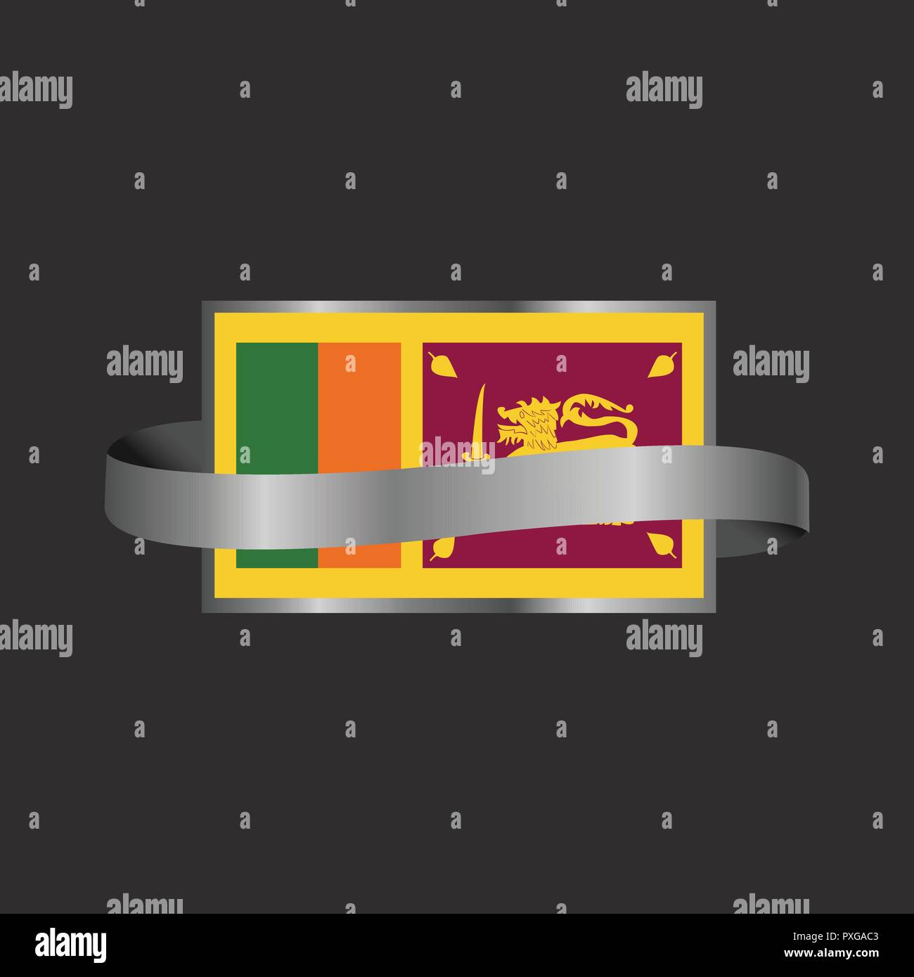 Sri Lanka flag Ribbon banner design Stock Vector Image & Art Alamy