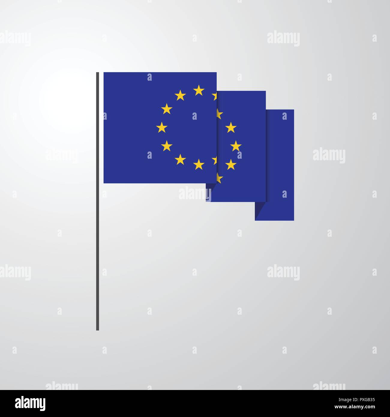 European Union waving Flag creative background Stock Vector Image & Art ...