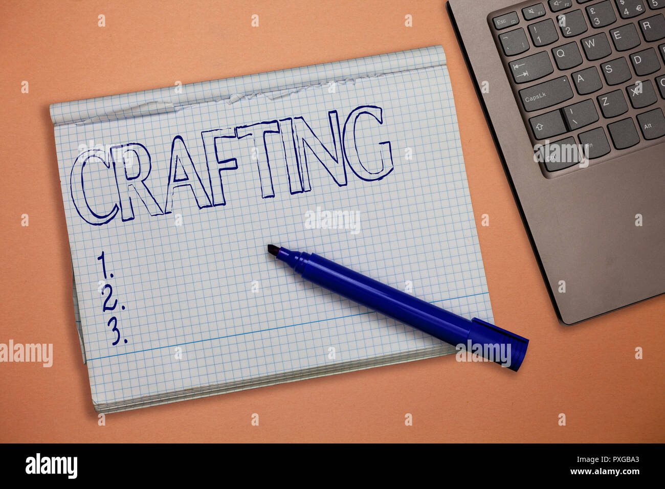 Text sign showing Crafting. Conceptual photo activity or hobby of