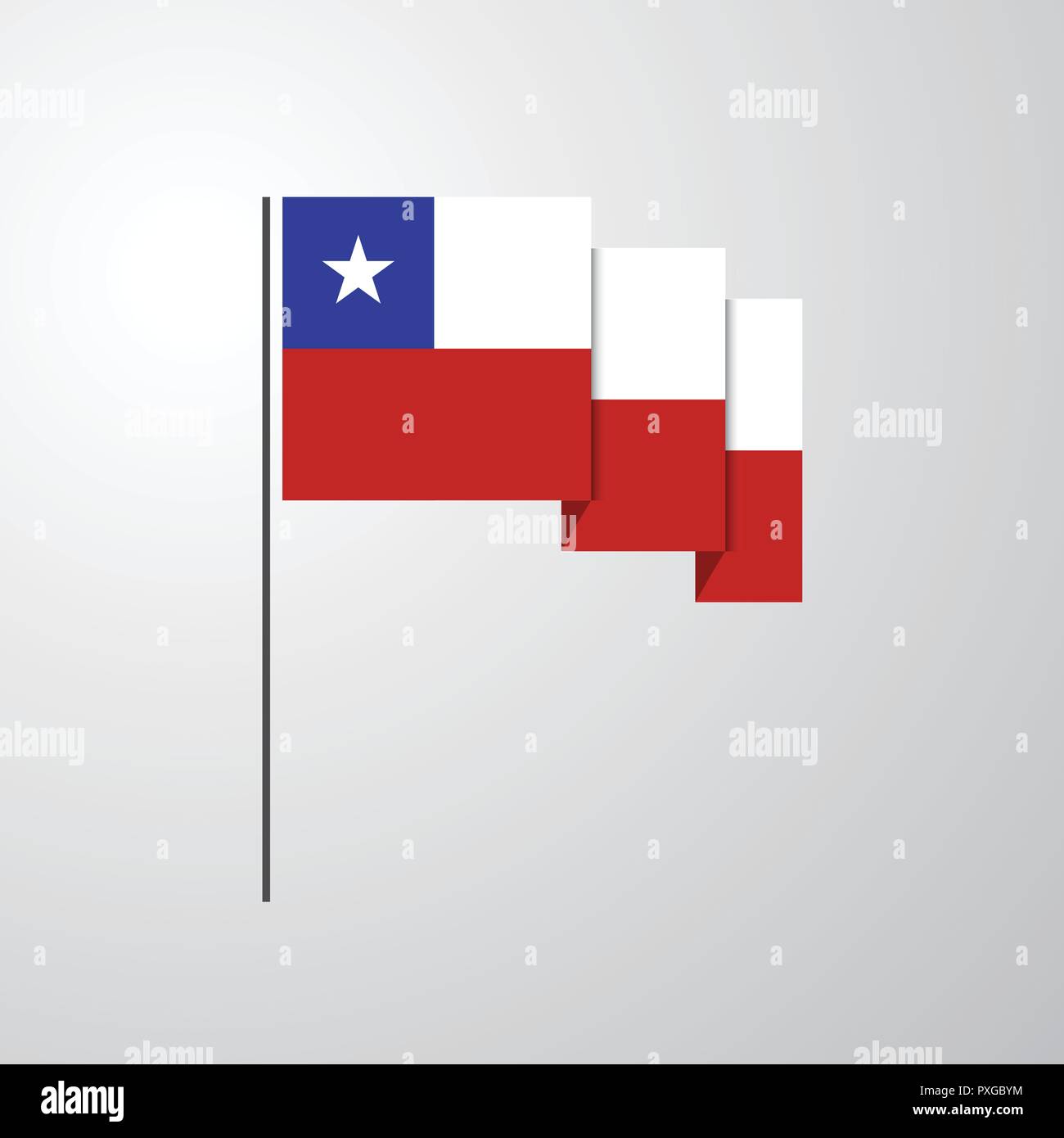Chile waving Flag creative background Stock Vector Image & Art Alamy