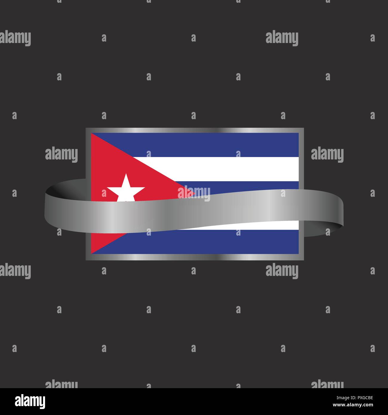 Cuba flag Ribbon banner design Stock Vector Image & Art - Alamy