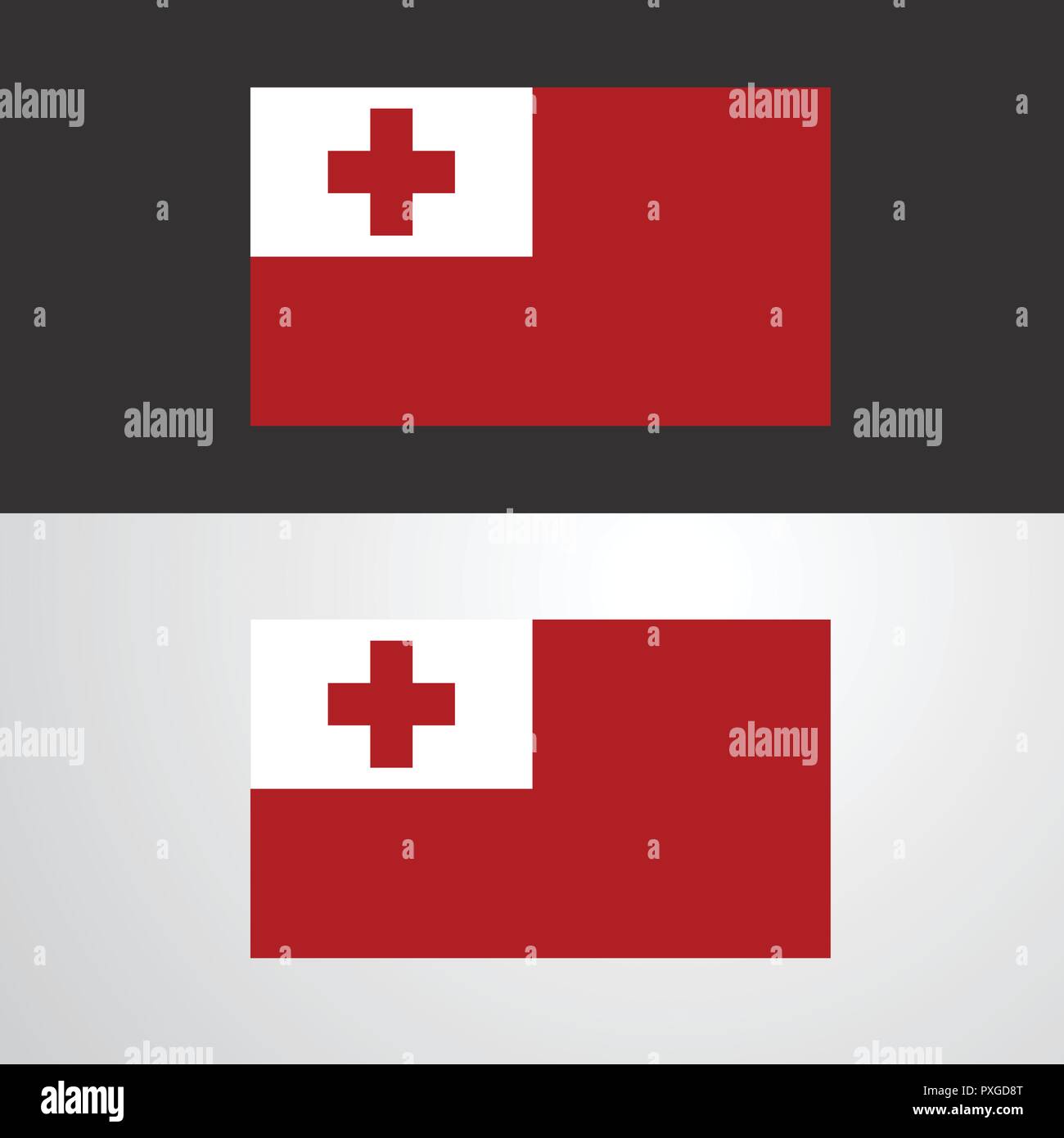 Tonga Flag banner design Stock Vector Image & Art Alamy