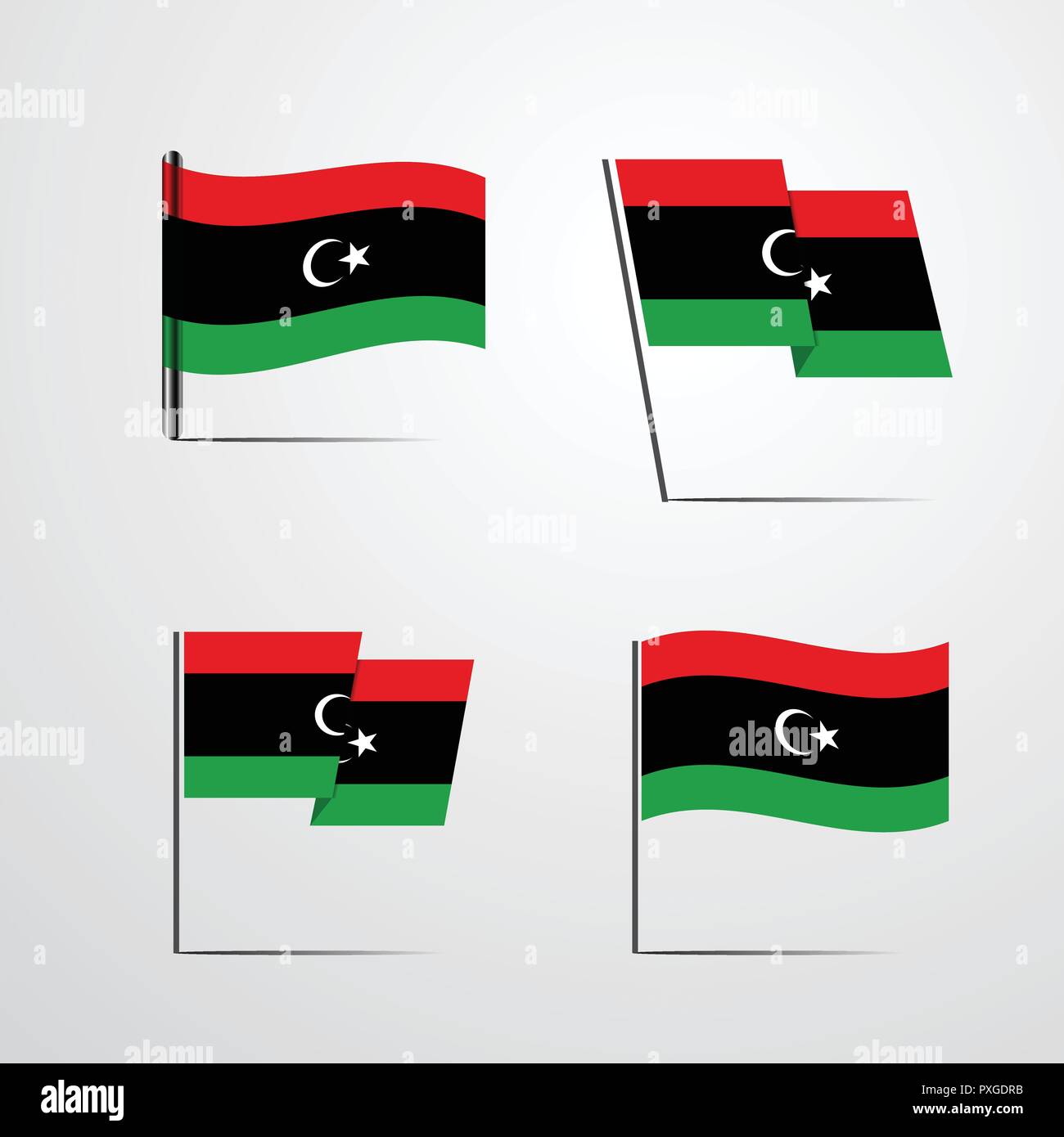 Wavy libyan flag hi-res stock photography and images - Alamy