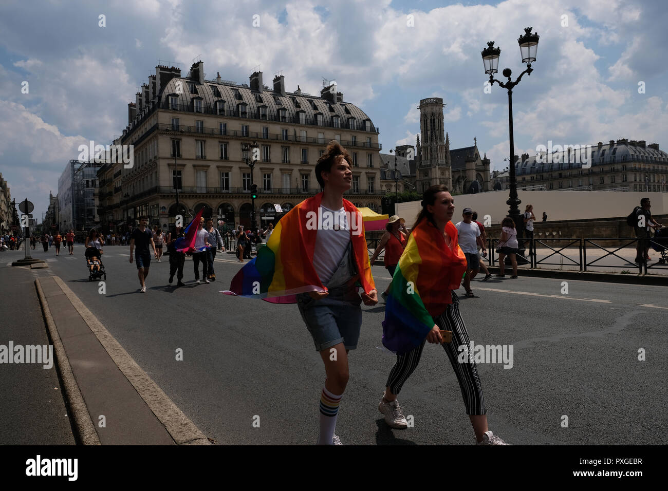 Pride parade in Paris, France Stock Photo