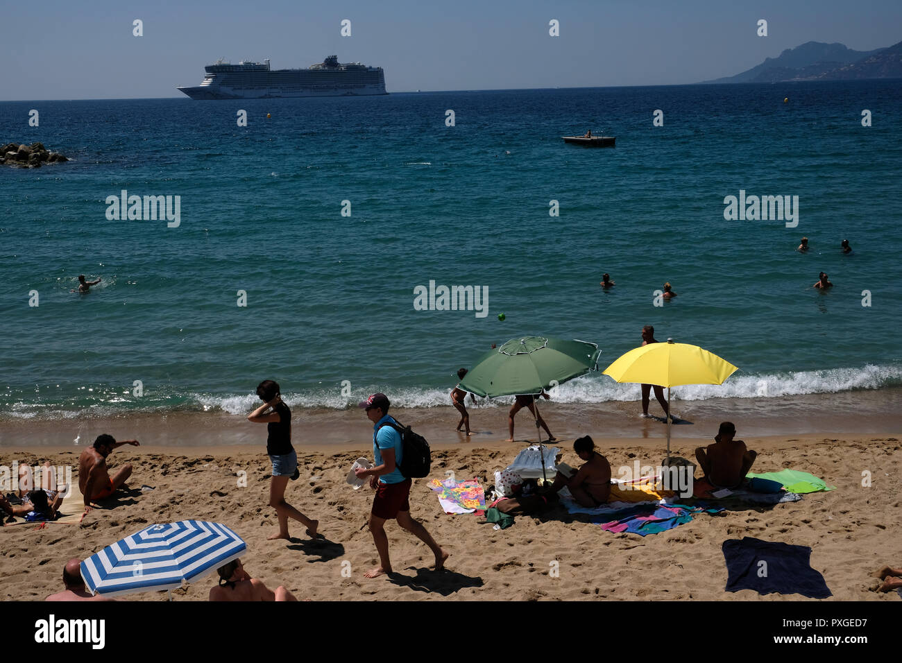 The Cannes beach, France Stock Photo