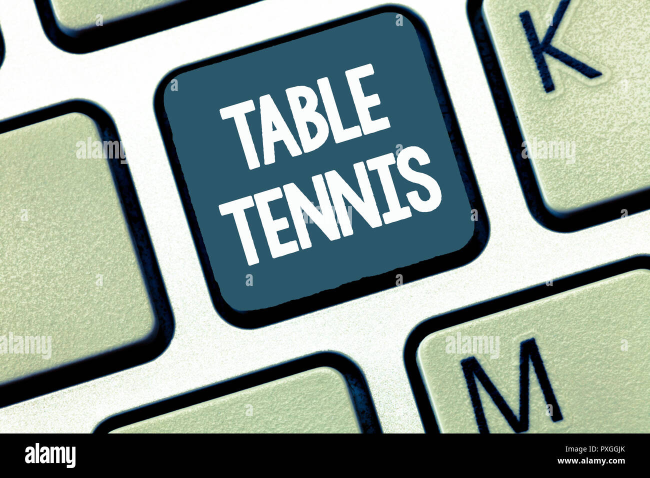 Handwriting Text Table Tennis Concept Meaning Indoor Game - 