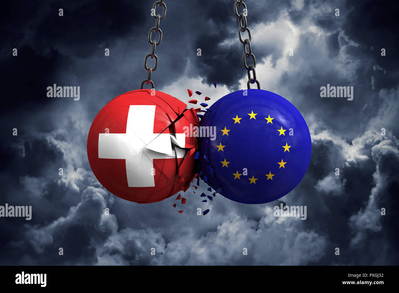 Swiss Flag Broken High Resolution Stock Photography and Images - Alamy