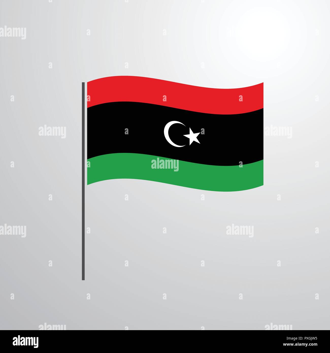 Wavy libyan flag hi-res stock photography and images - Alamy