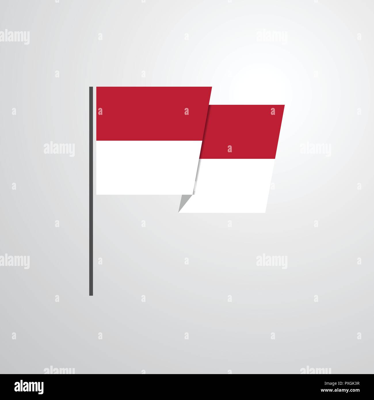 Indonesia waving Flag design vector Stock Vector Image & Art - Alamy