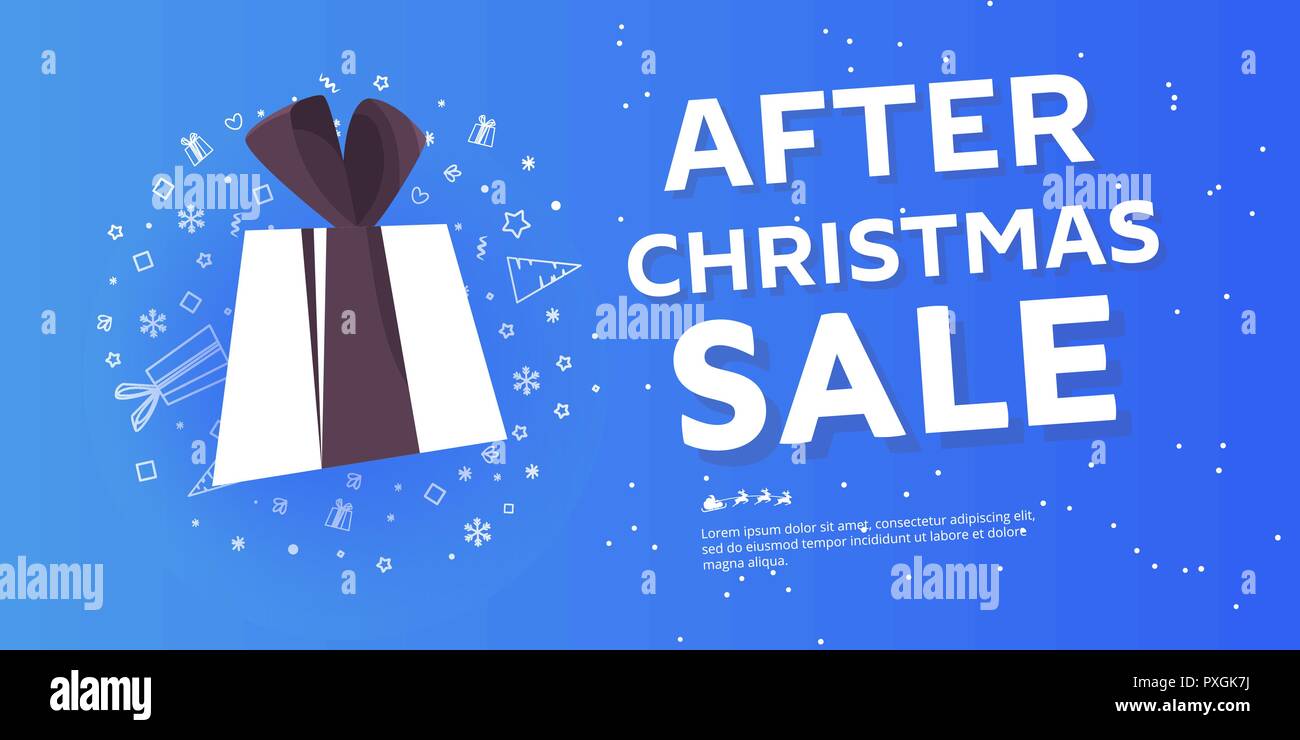 After christmas sale concept banner , snowdrift with christmas trees