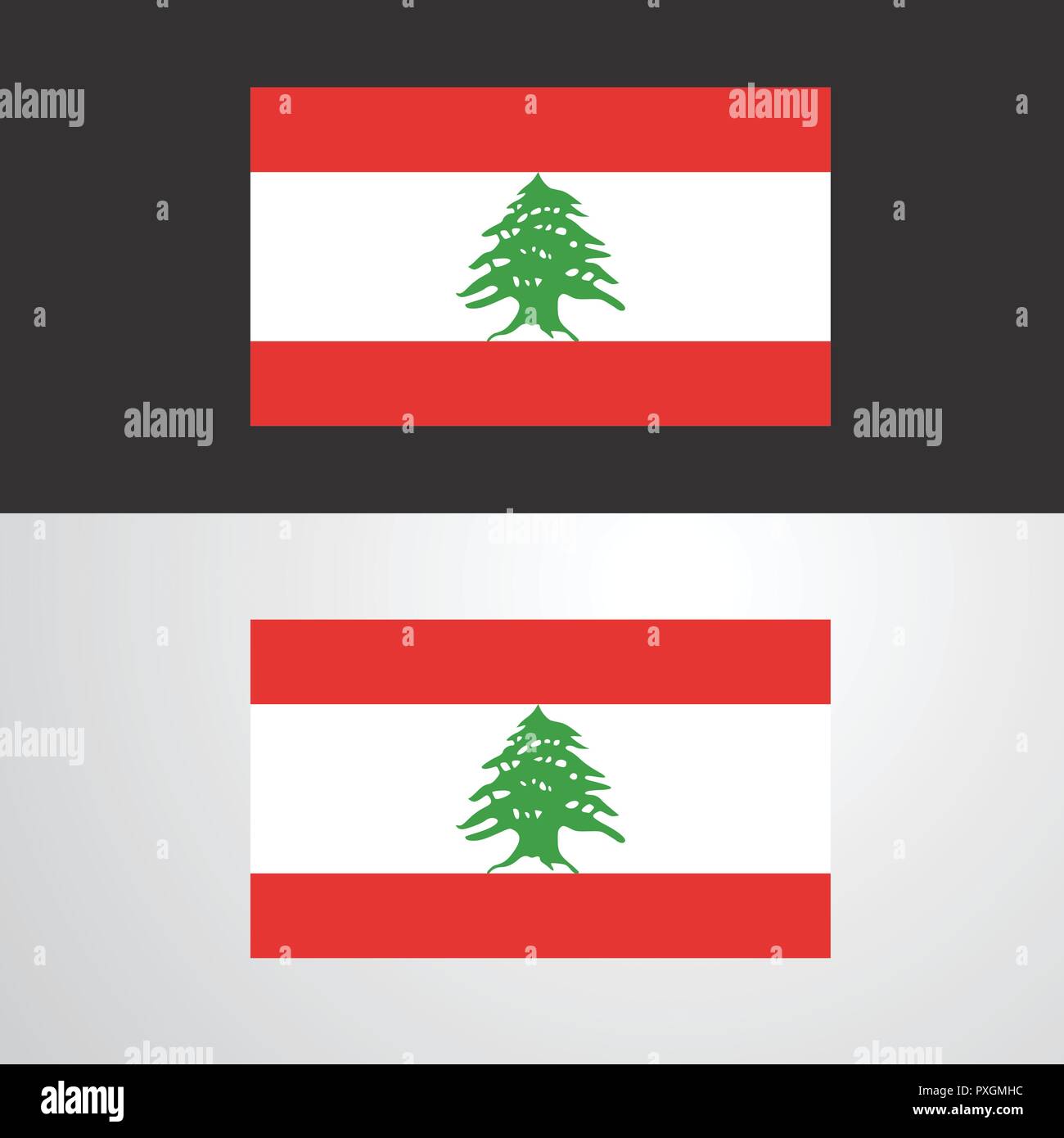 Lebanon Flag banner design Stock Vector