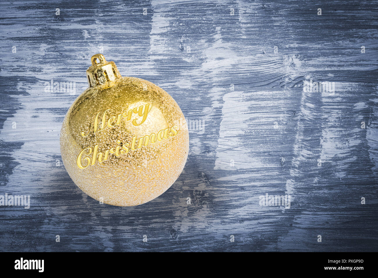 Christmas tree ball with Marry Christmas Stock Photo