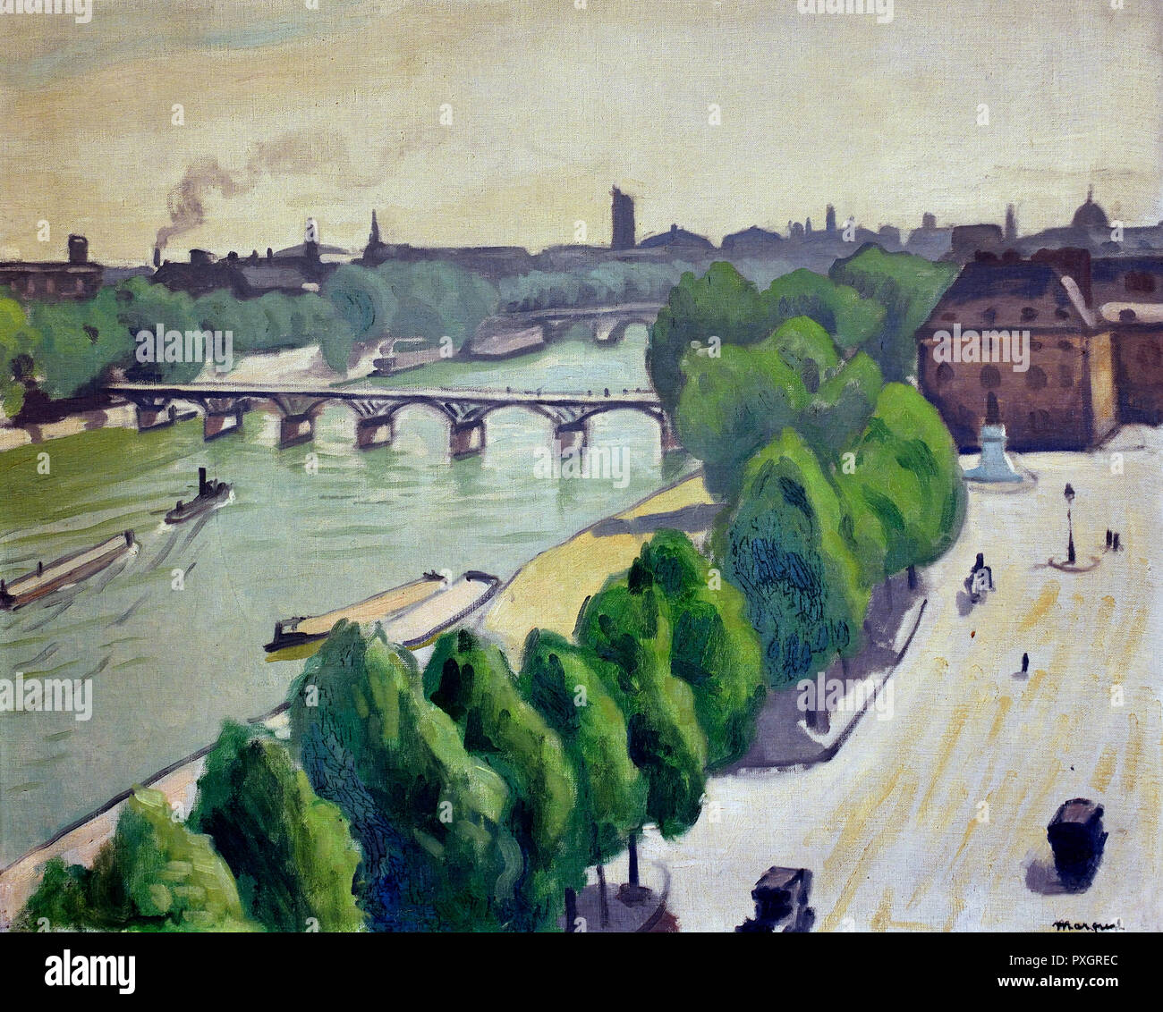 Albert Marquet (1875- 1947) The Seine in Paris 1920, 19th Century, France, French. Stock Photo