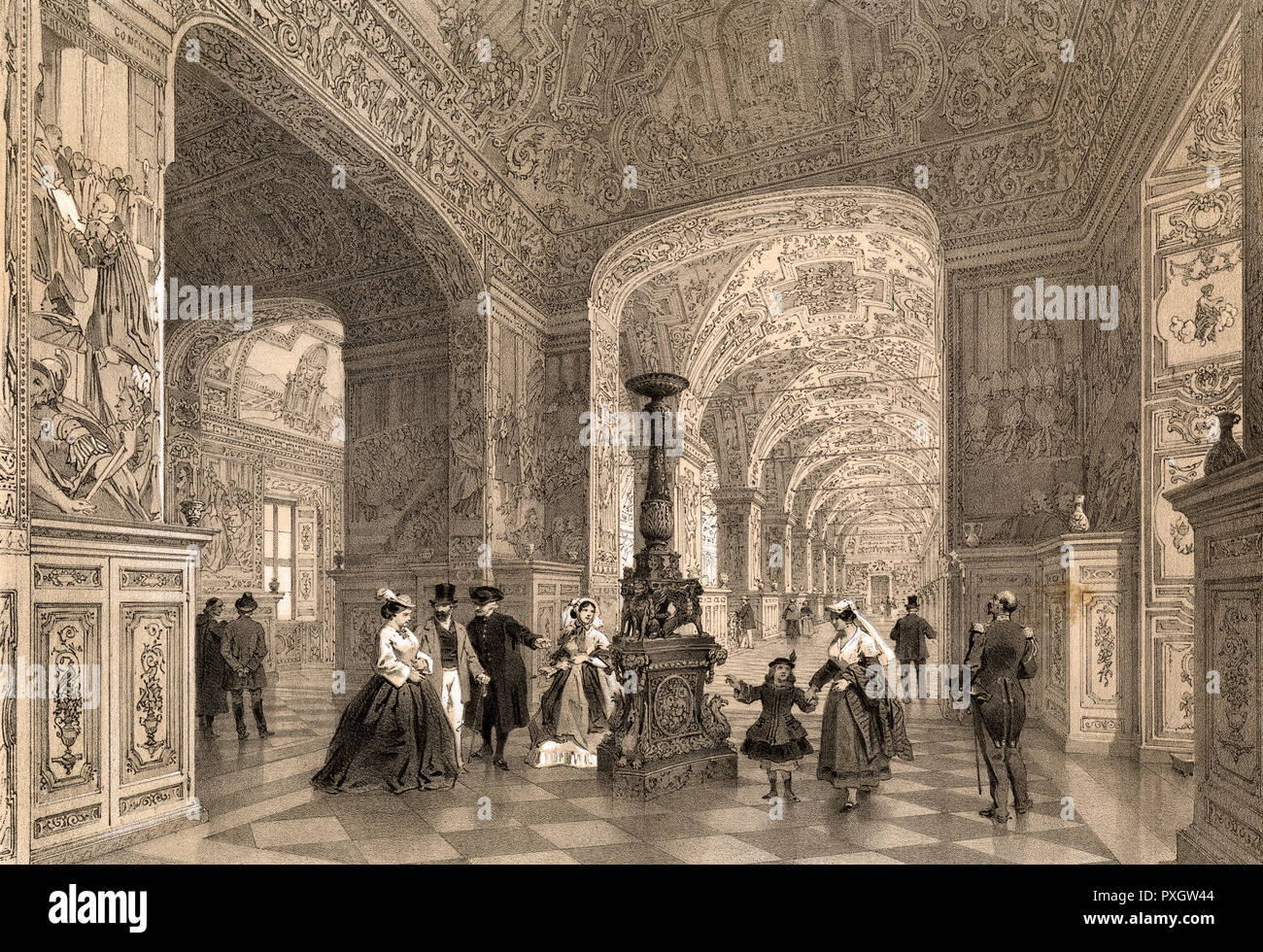 VATICAN LIBRARY/C.1860 Stock Photo