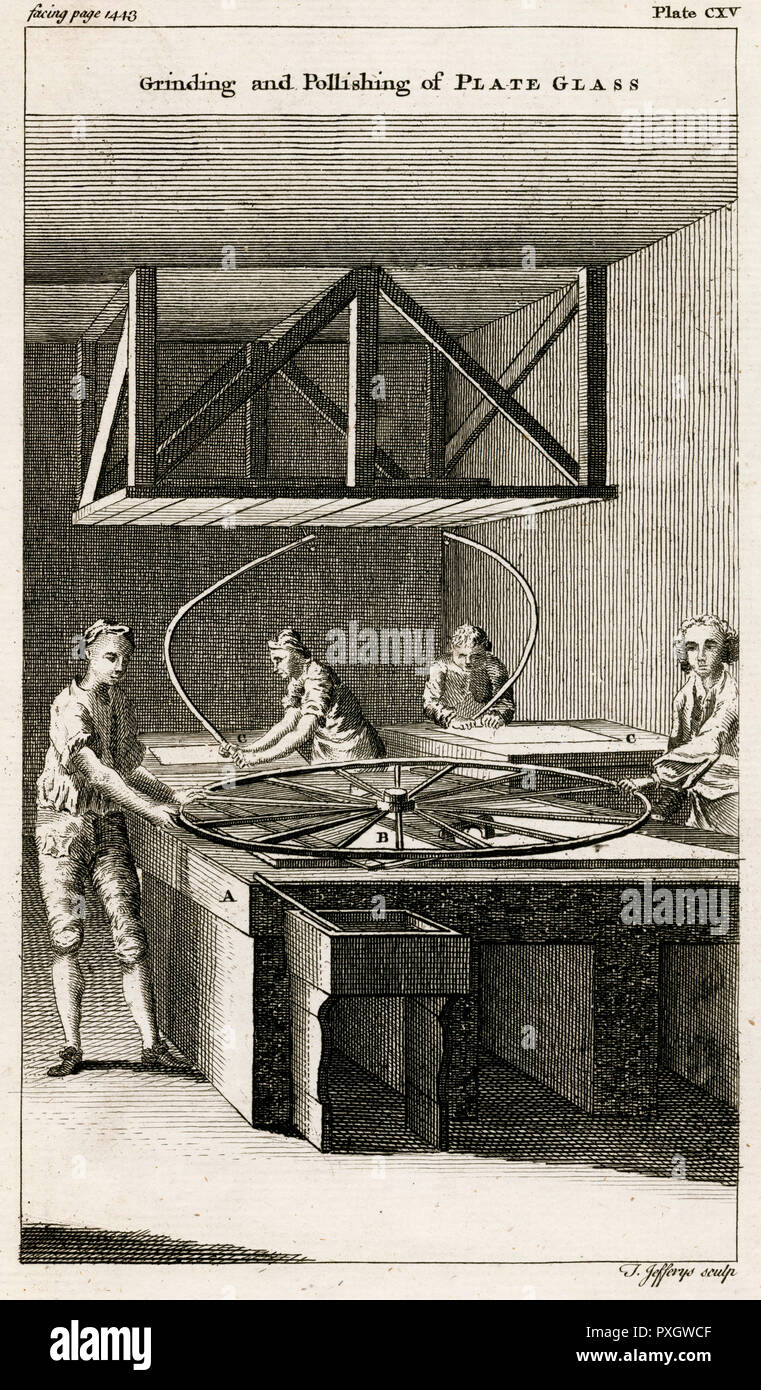 GLASS MAKING 1755 - 3 Stock Photo