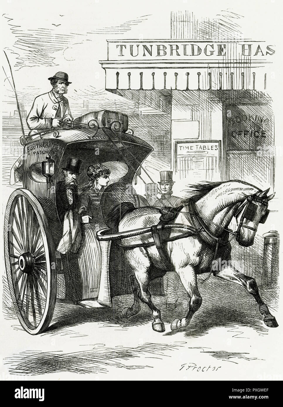 Hansom cab 1868 Stock Photo Alamy