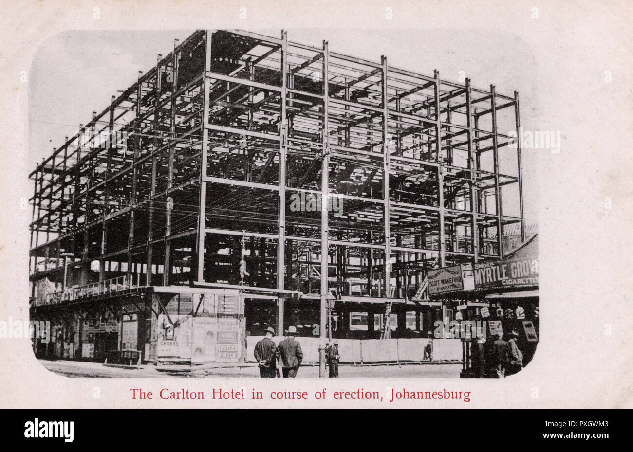 Building the Carlton Hotel, Johannesburg, South Africa Stock Photo