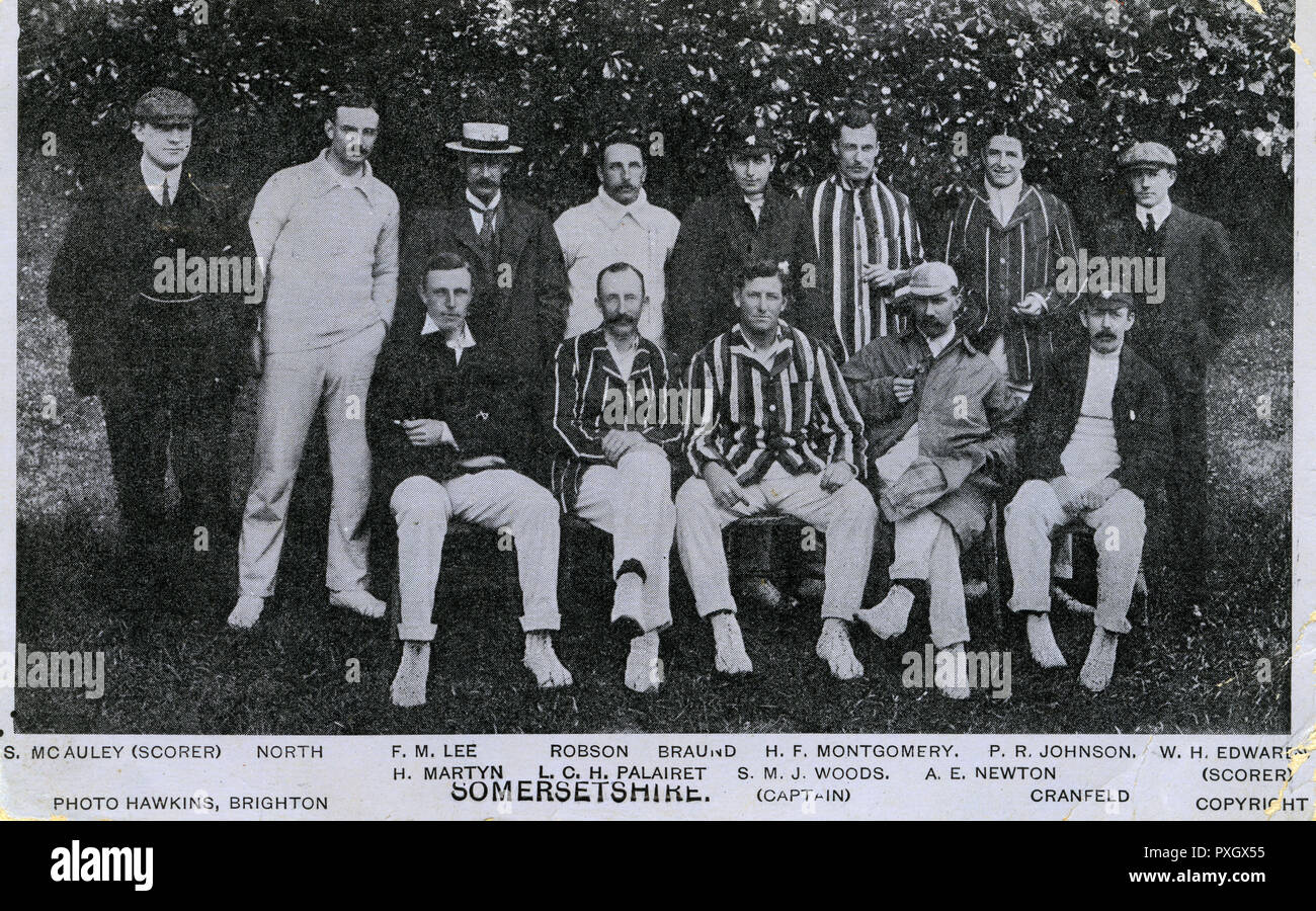 The Somerset County Cricket Team of 1905 Stock Photo