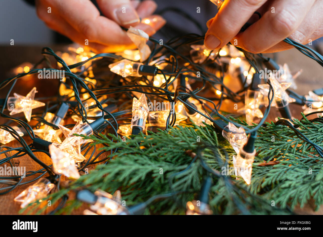 How to untangle net christmas lights