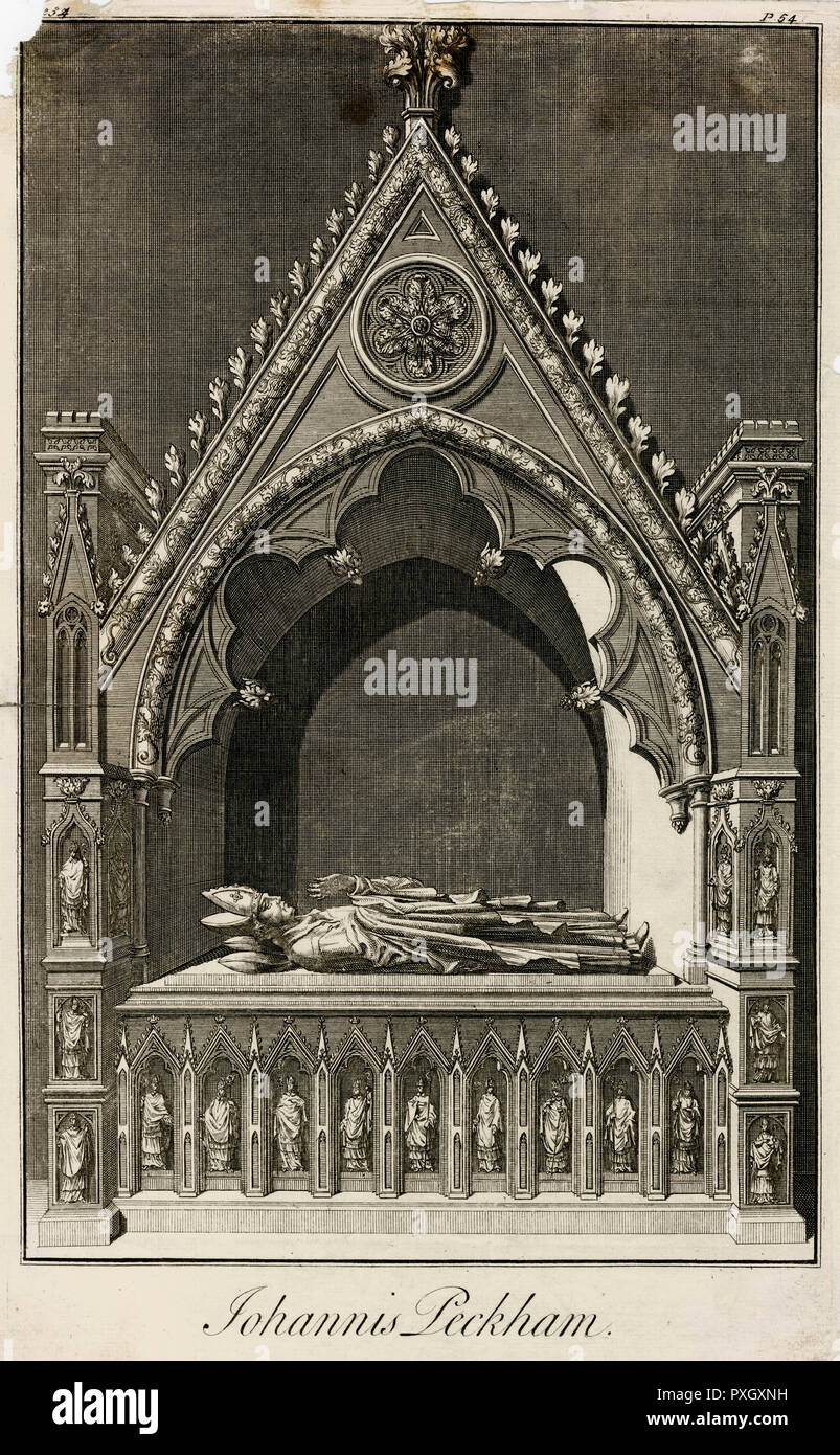 John Peckham, Archbishop of Canterbury Stock Photo