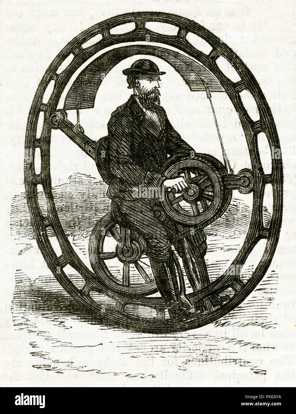 Hemming's unicycle 1869 Stock Photo