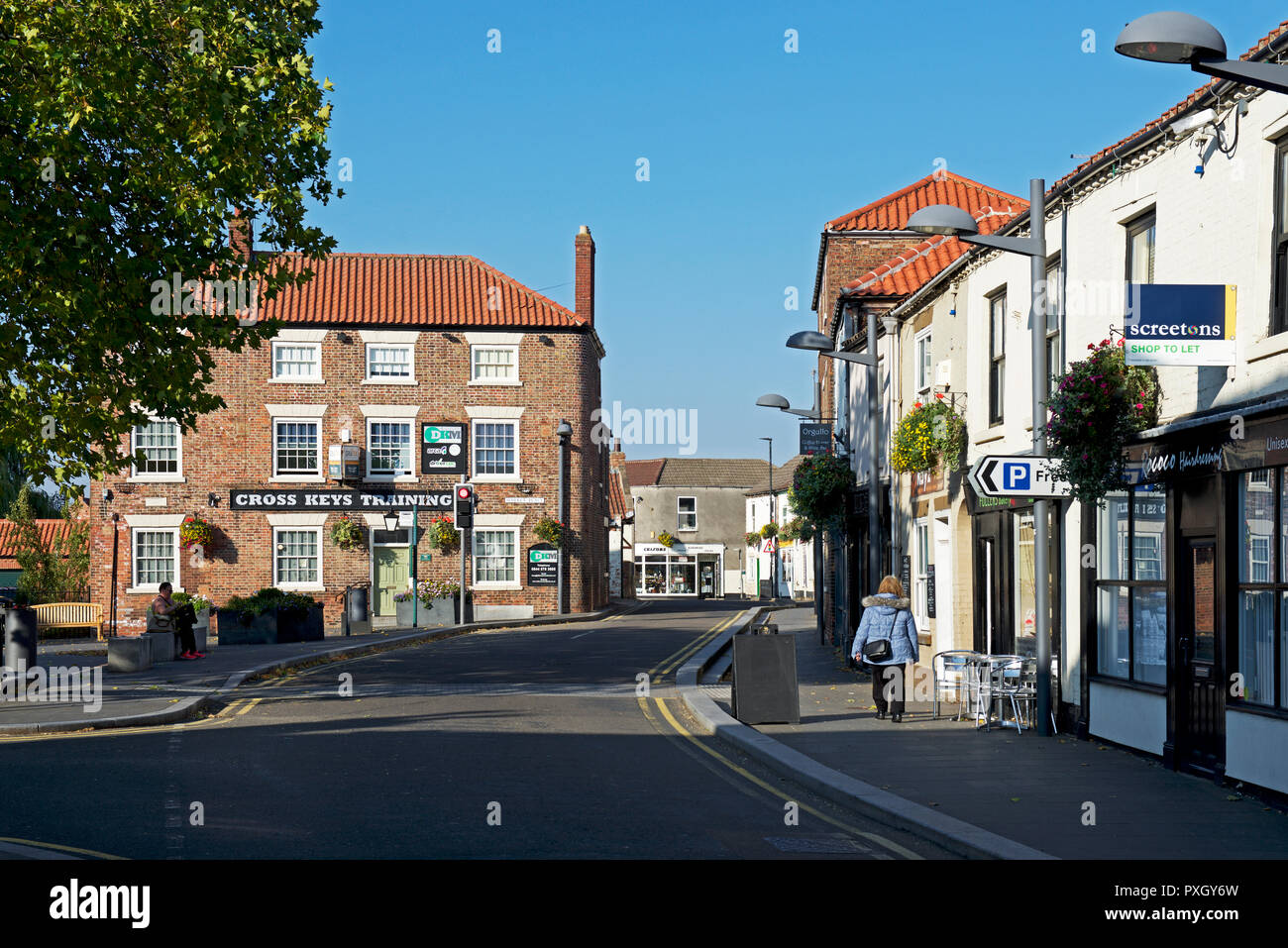 Main street in Crowle, Lincolnshire, England UK Stock Photo 222878065