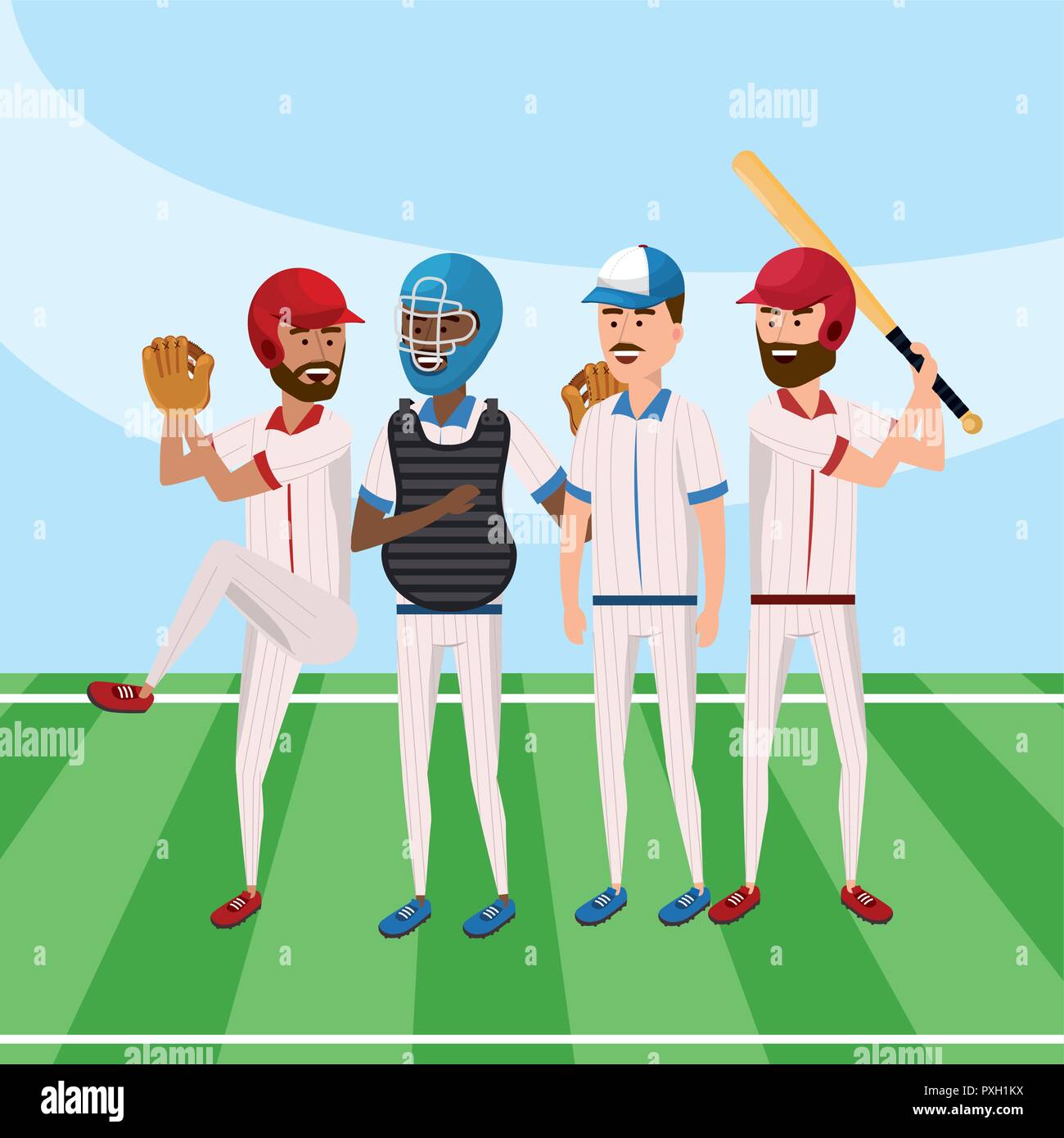 baseball team player competition game Stock Vector Image & Art Alamy